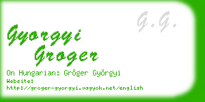 gyorgyi groger business card